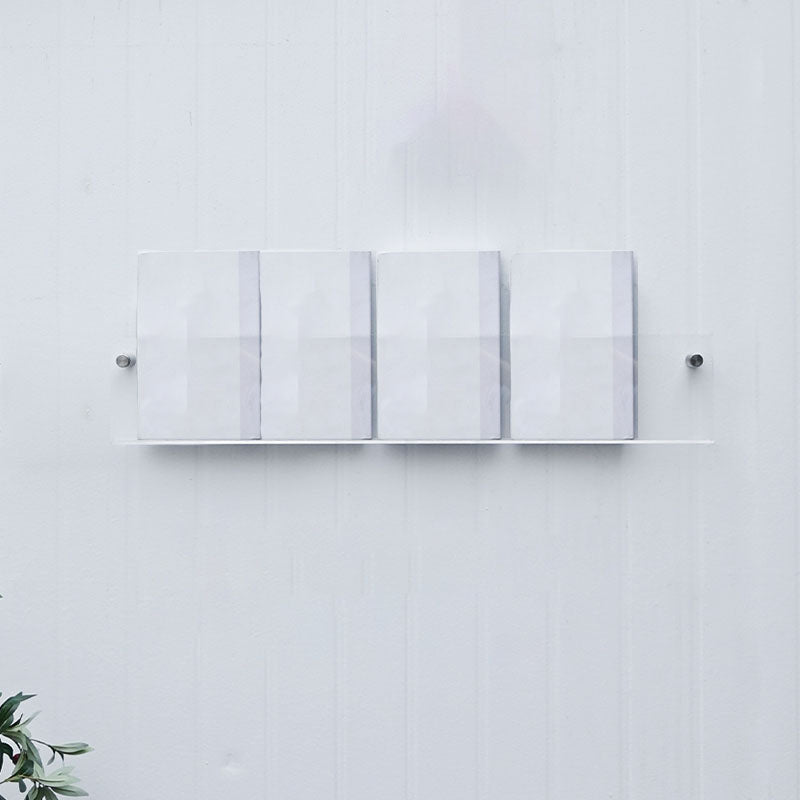 Acrylic Wall Mounted Bookshelf Nordic Rectangle Home Office Storage Bookcase