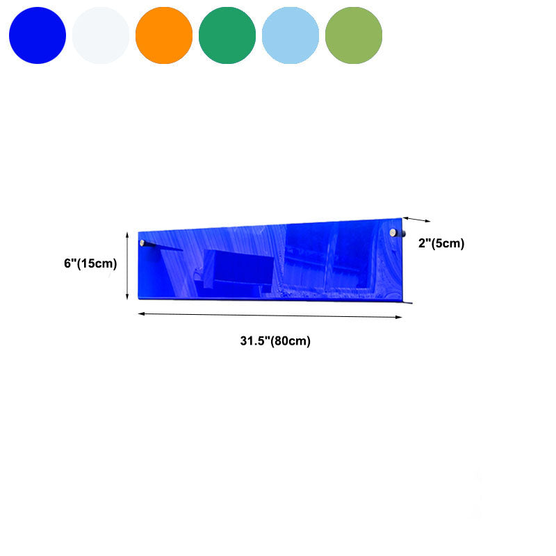 Acrylic Wall Mounted Bookshelf Nordic Rectangle Home Office Storage Bookcase