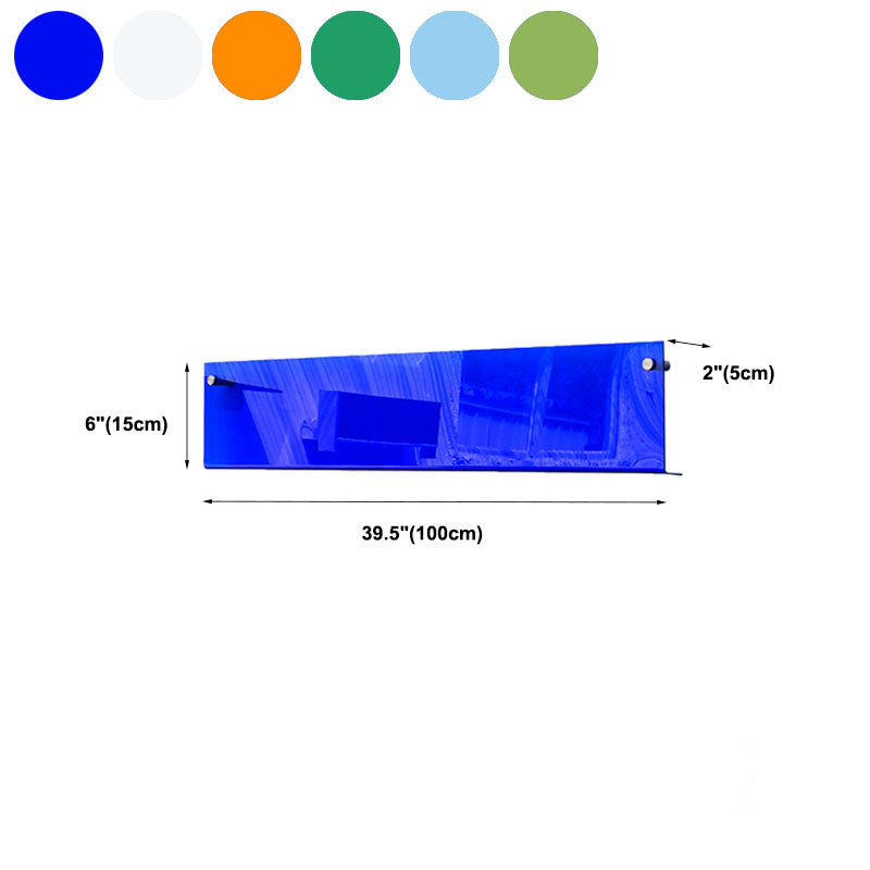 Acrylic Wall Mounted Bookshelf Nordic Rectangle Home Office Storage Bookcase