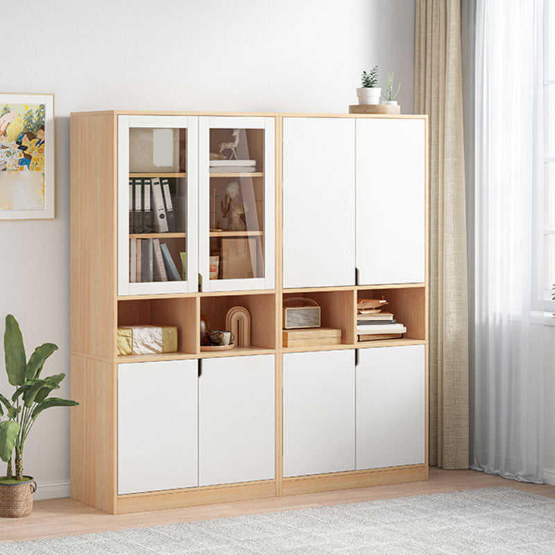 Closed Wooden Bookcase Modern Home Living Room Bedroom Standard Bookshelf