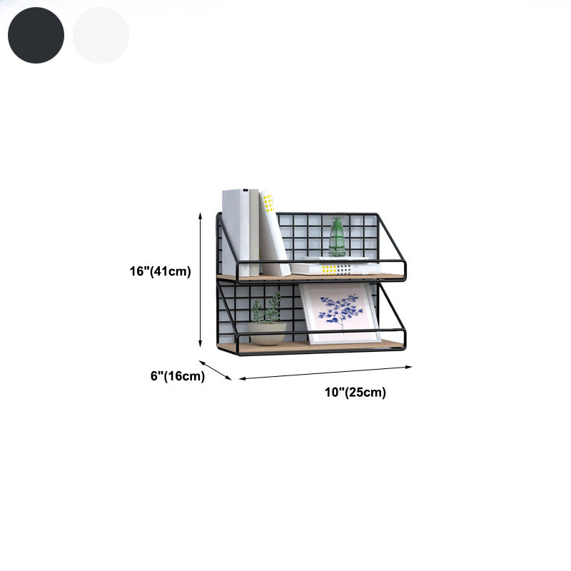 Modern Metal Bookcase, Geometric Bookshelf for Any Room, 6.5" W