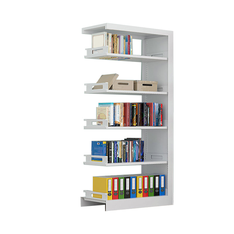 Rectangle Etagere Bookshelf Modern Metal Open Bookcase with Shelves