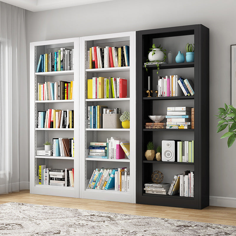 Rectangle Etagere Bookshelf Modern Metal Open Bookcase with Shelves