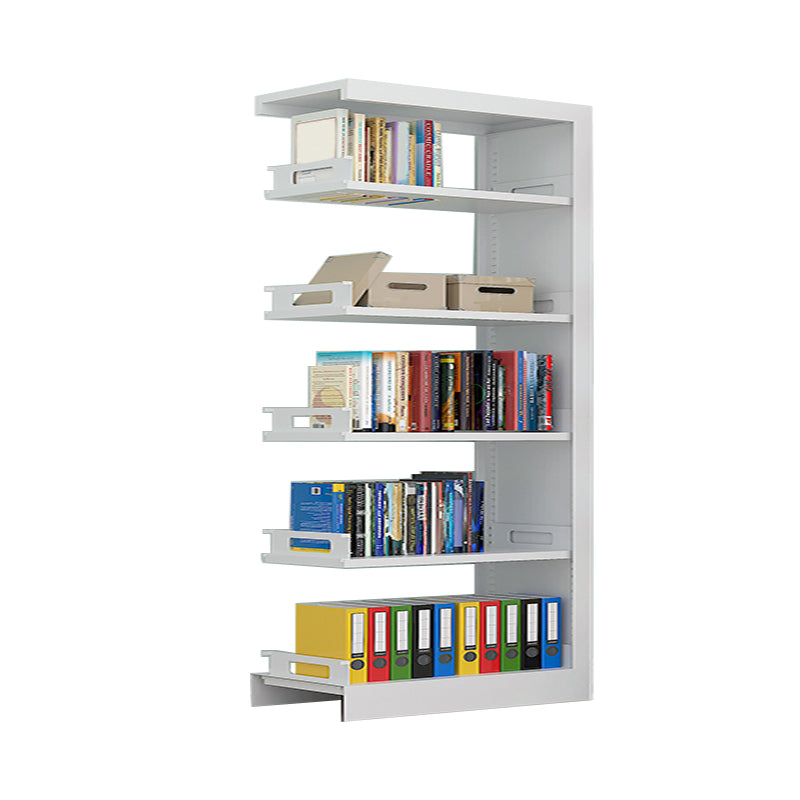 Rectangle Etagere Bookshelf Modern Metal Open Bookcase with Shelves