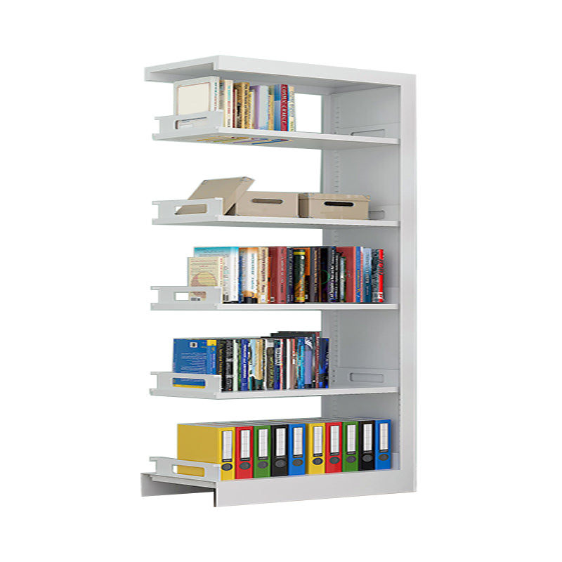 Rectangle Etagere Bookshelf Modern Metal Open Bookcase with Shelves
