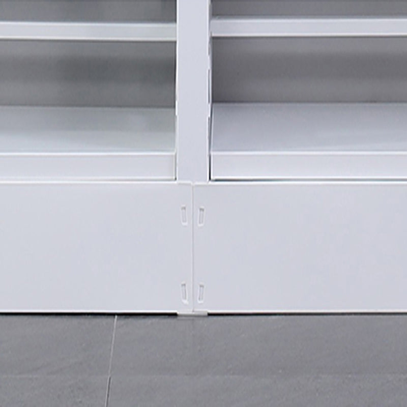 Rectangle Etagere Bookshelf Modern Metal Open Bookcase with Shelves