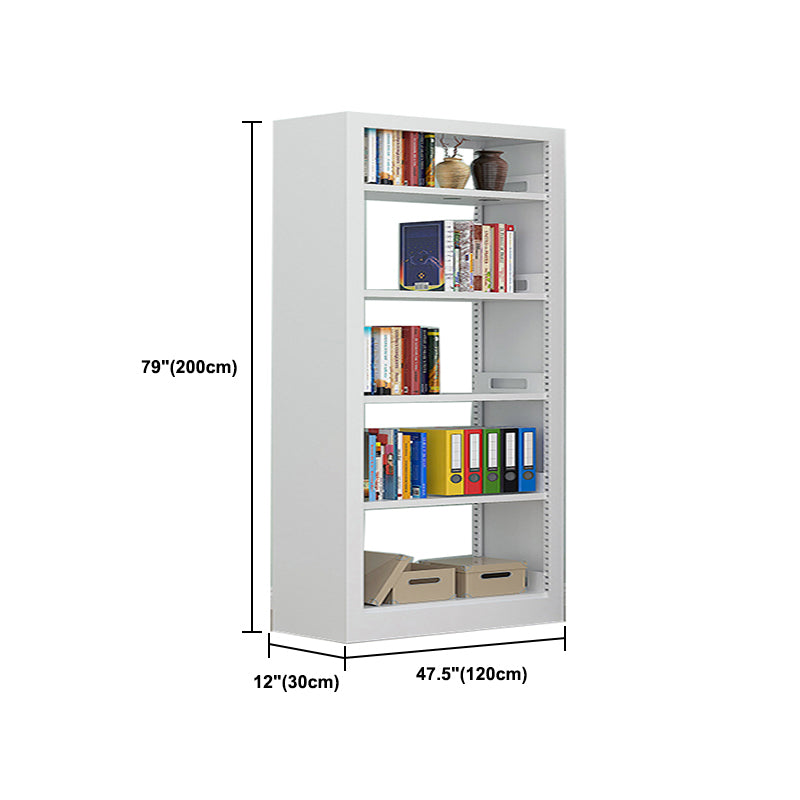 Rectangle Etagere Bookshelf Modern Metal Open Bookcase with Shelves