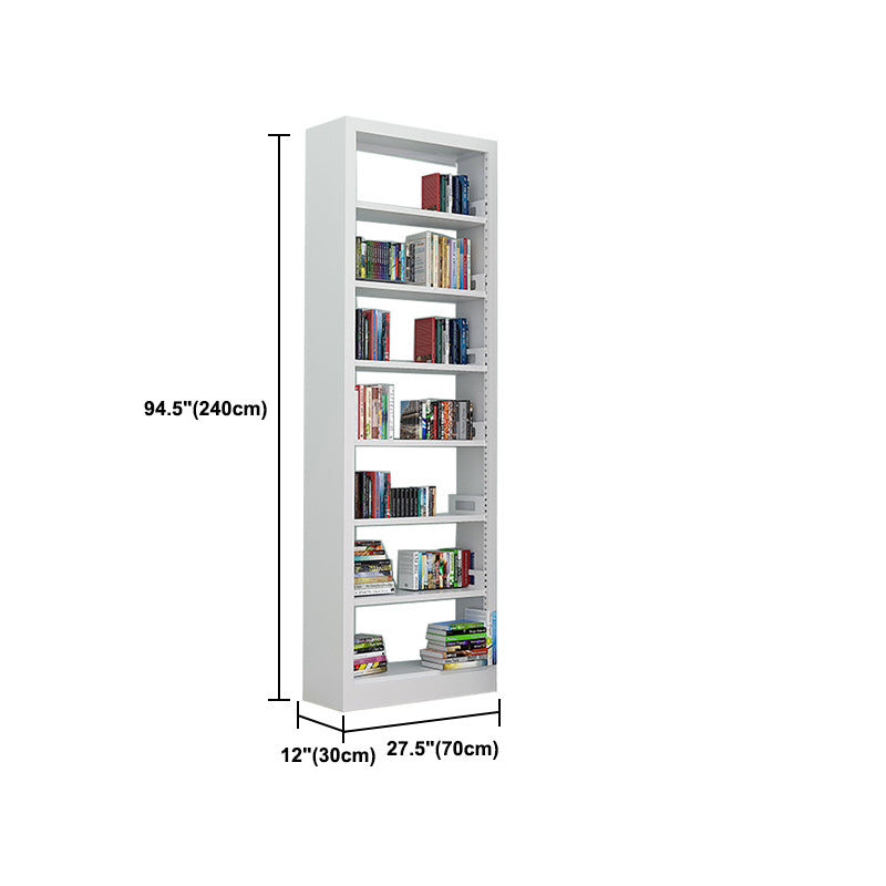 Rectangle Etagere Bookshelf Modern Metal Open Bookcase with Shelves