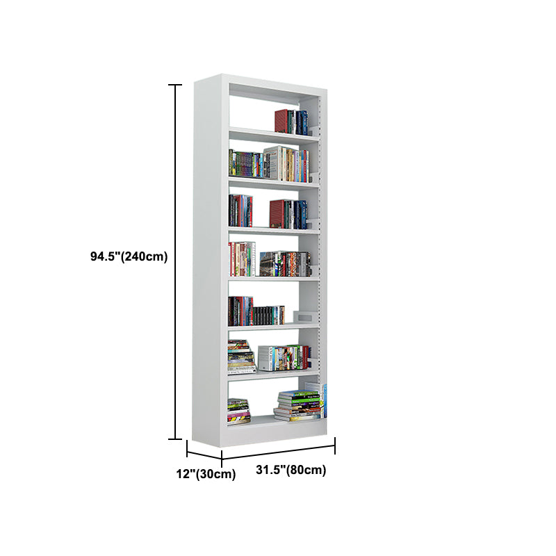Rectangle Etagere Bookshelf Modern Metal Open Bookcase with Shelves