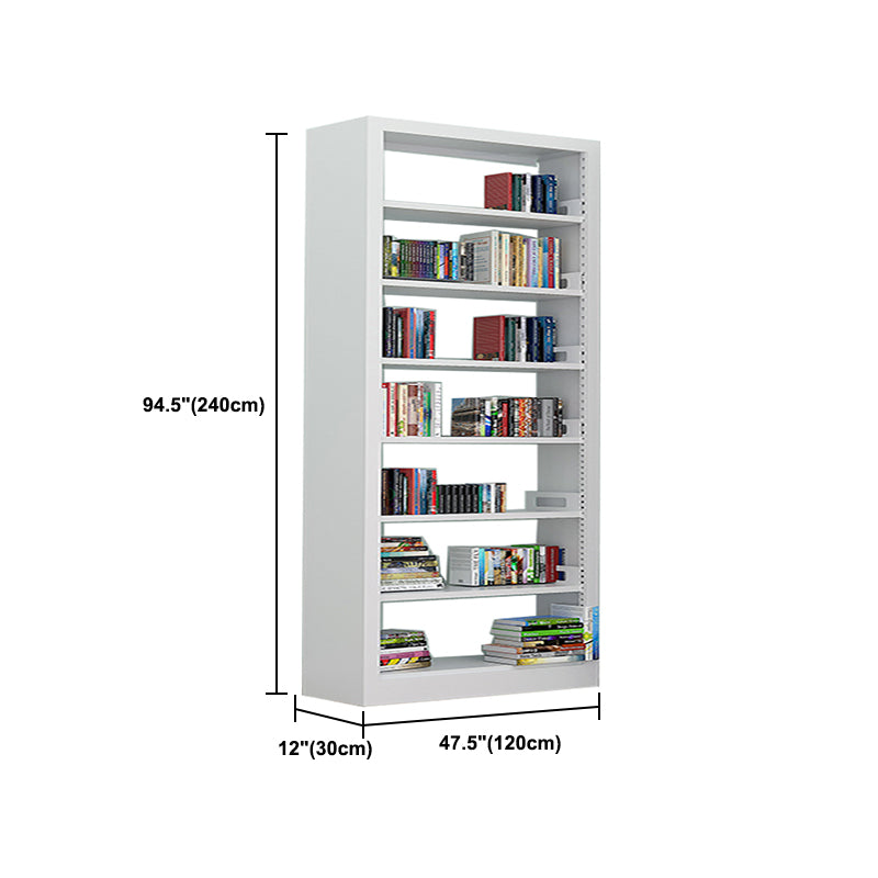 Rectangle Etagere Bookshelf Modern Metal Open Bookcase with Shelves