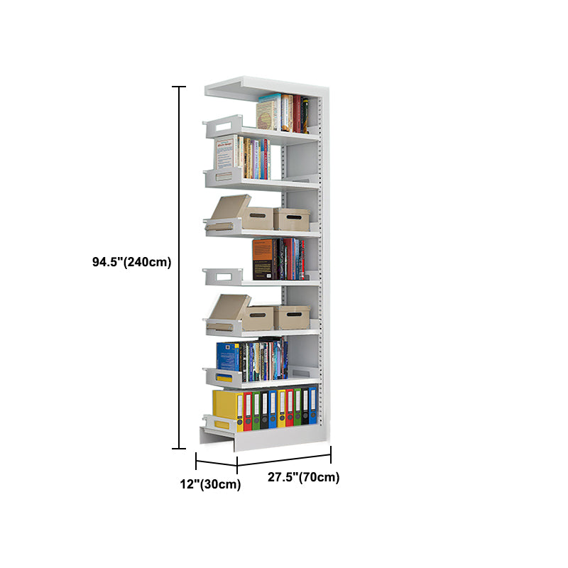 Rectangle Etagere Bookshelf Modern Metal Open Bookcase with Shelves
