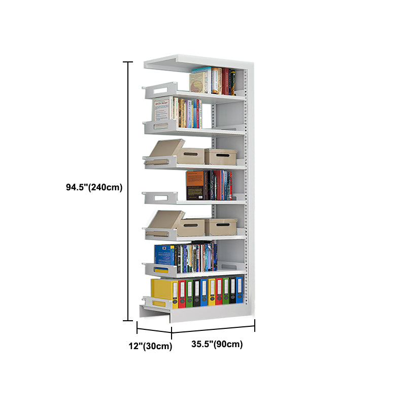 Rectangle Etagere Bookshelf Modern Metal Open Bookcase with Shelves