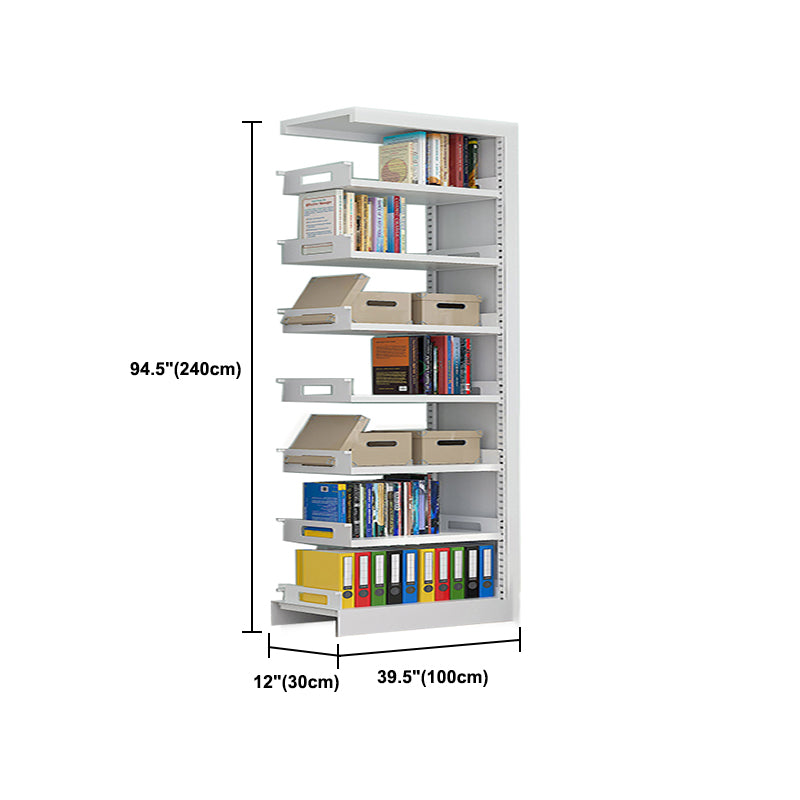 Rectangle Etagere Bookshelf Modern Metal Open Bookcase with Shelves