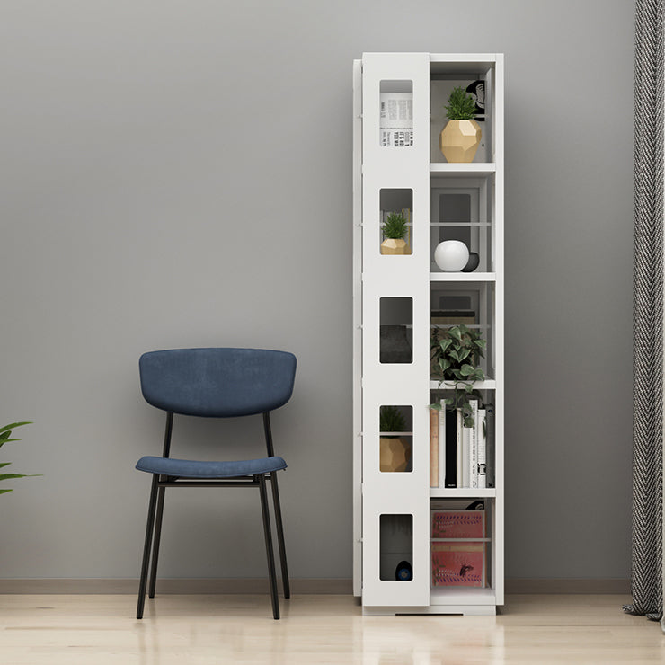Open Back Bookshelf Modern Metal Geometric Rotatable Bookcase