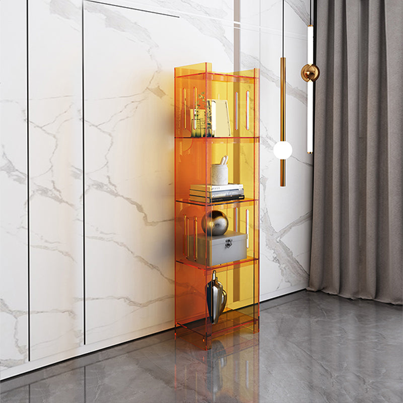 Rectangle Acrylic Standard Bookshelf Scandinavian Closed Back Bookcase