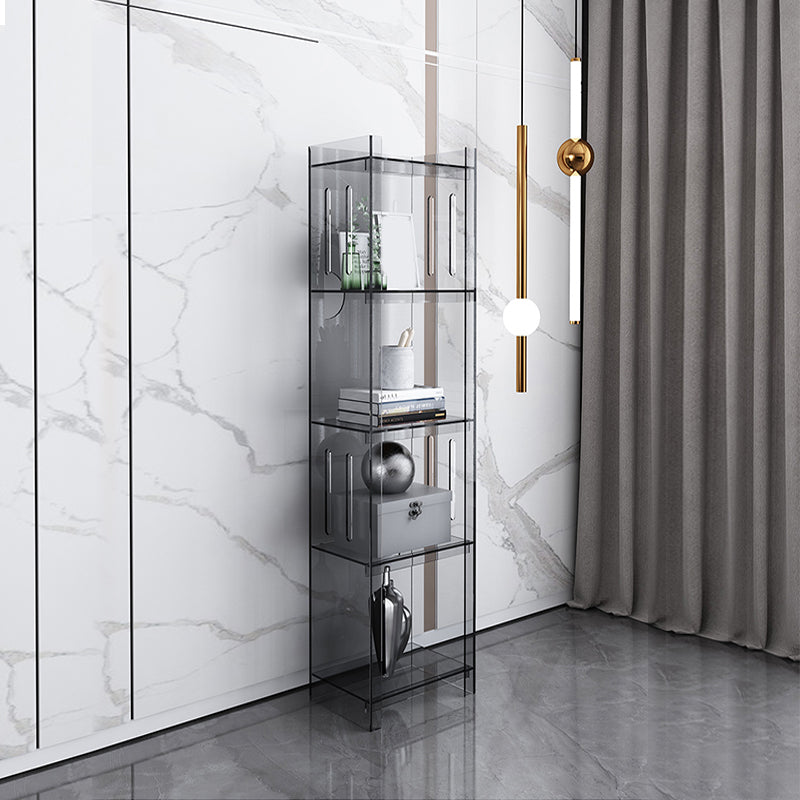 Rectangle Acrylic Standard Bookshelf Scandinavian Closed Back Bookcase