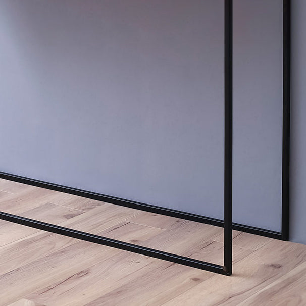 Contemporary Hall Metal Console Accent Table with Sled-base in Black