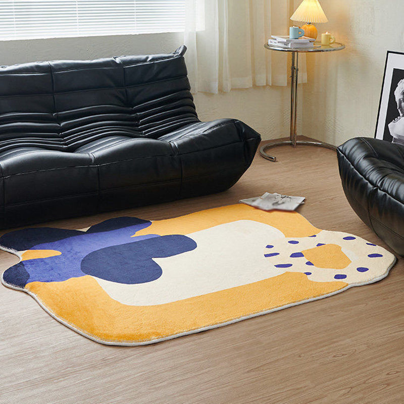 Tapis de bloc de couleur de nouveauté tapis moderne de Polyester tapis de zone amical d'animal familier pour la décoration à la maison