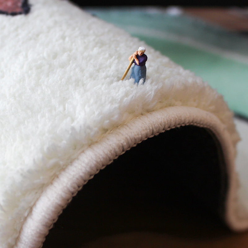 Trendy Color Block Rug Polyester Indoor Rug Non-Slip Backing Carpet for Living Room