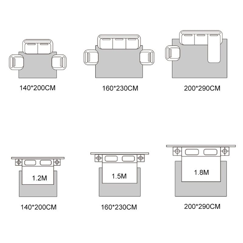 Nordic Color Block Area Carpet Polyester Indoor Rug Non-Slip Backing Rug for Living Room