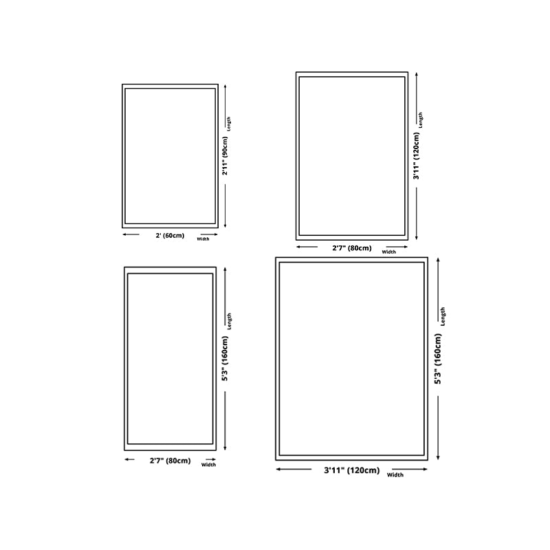 Nordic Color Block Area Carpet Polyester Indoor Rug Non-Slip Backing Rug for Living Room