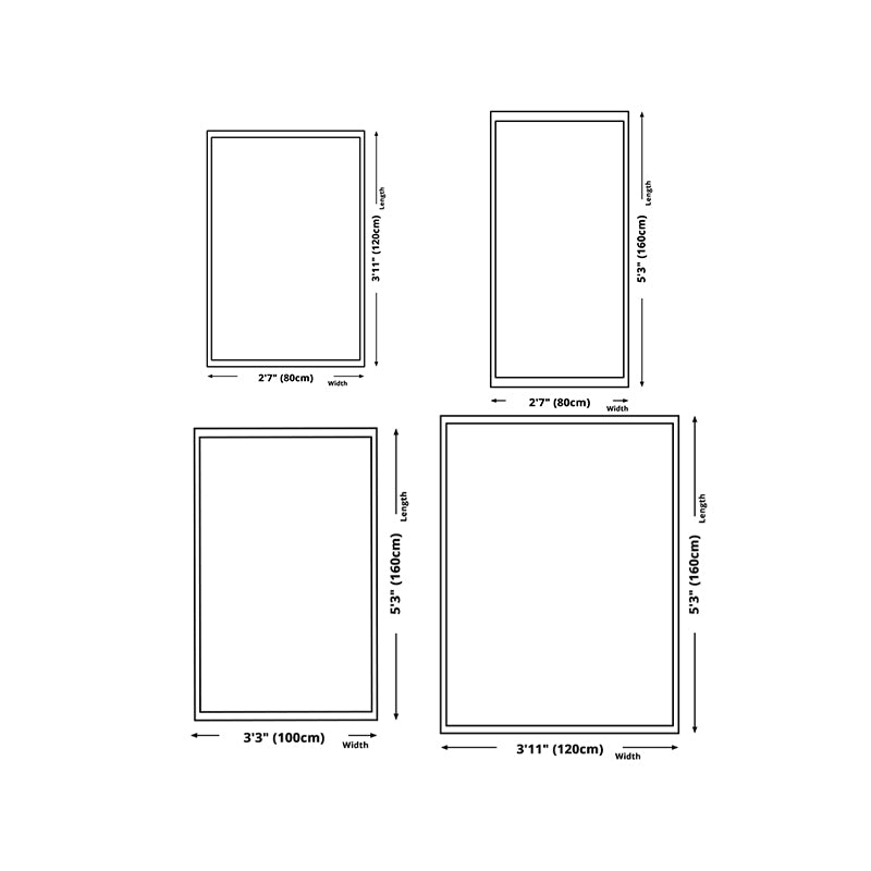 Simplicity Lines Print Rug Polyester Area Carpet Non-Slip Backing Carpet for Living Room