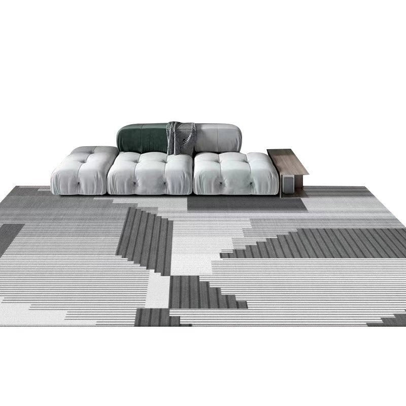 Simplicity Carpet Modern Abstract Print Rug Stain Resistant Area Rug for Living Room