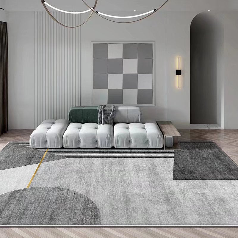 Simplicity Carpet Modern Abstract Print Rug Stain Resistant Area Rug for Living Room