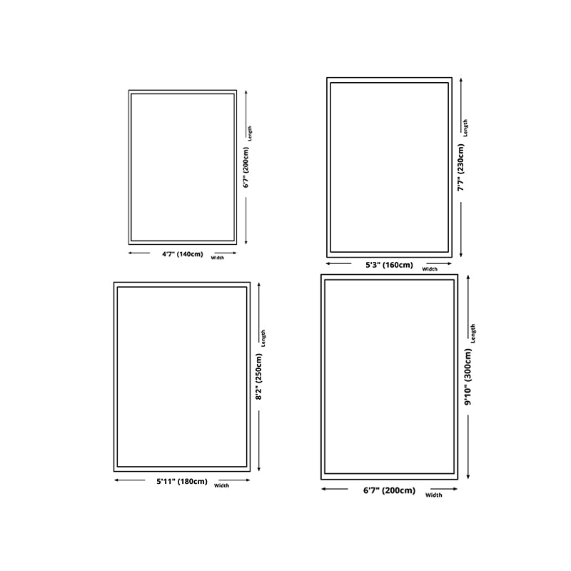 Simplicity Carpet Modern Abstract Print Rug Stain Resistant Area Rug for Living Room