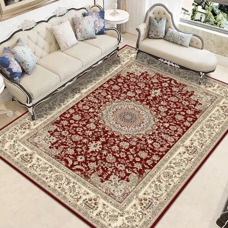 Veelkleurig vloerkleed Polyester bloemen bedrukt tapijt Vlekbestendig tapijt voor woondecoratie