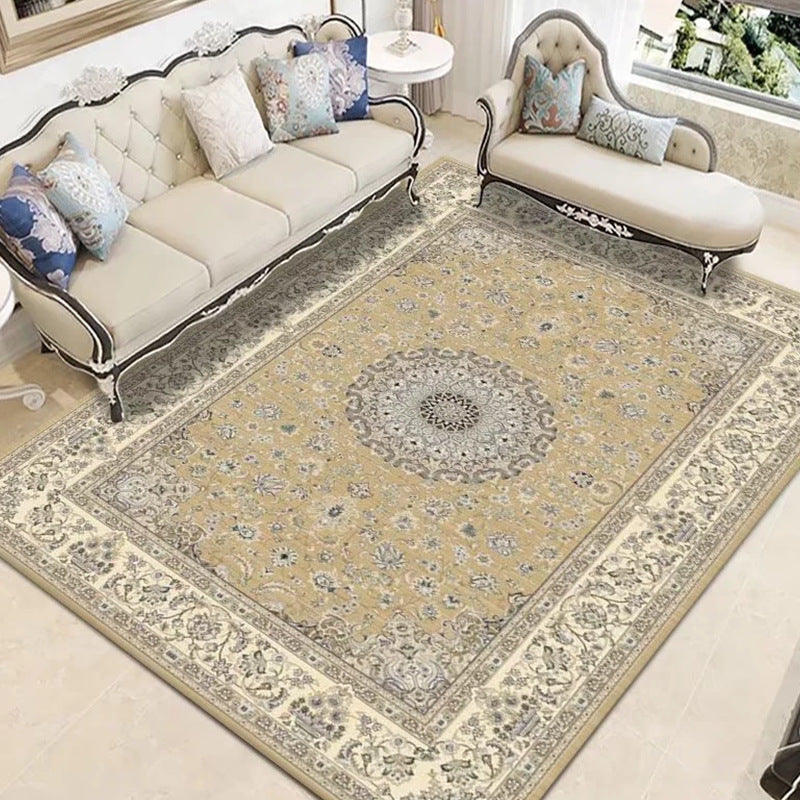 Veelkleurig vloerkleed Polyester bloemen bedrukt tapijt Vlekbestendig tapijt voor woondecoratie