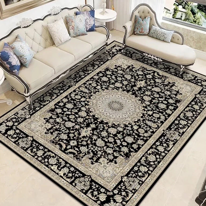 Veelkleurig vloerkleed Polyester bloemen bedrukt tapijt Vlekbestendig tapijt voor woondecoratie