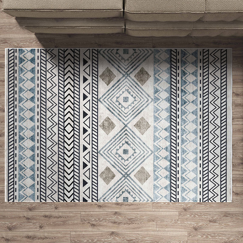 Casual Southwestern Print Rug Polyester Indoor Rug Stain Resistant Carpet for Living Room