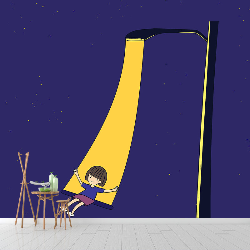 Environment Friendly Cartoon Characters Wallpaper Mildew Resistant Indoor Wall Mural