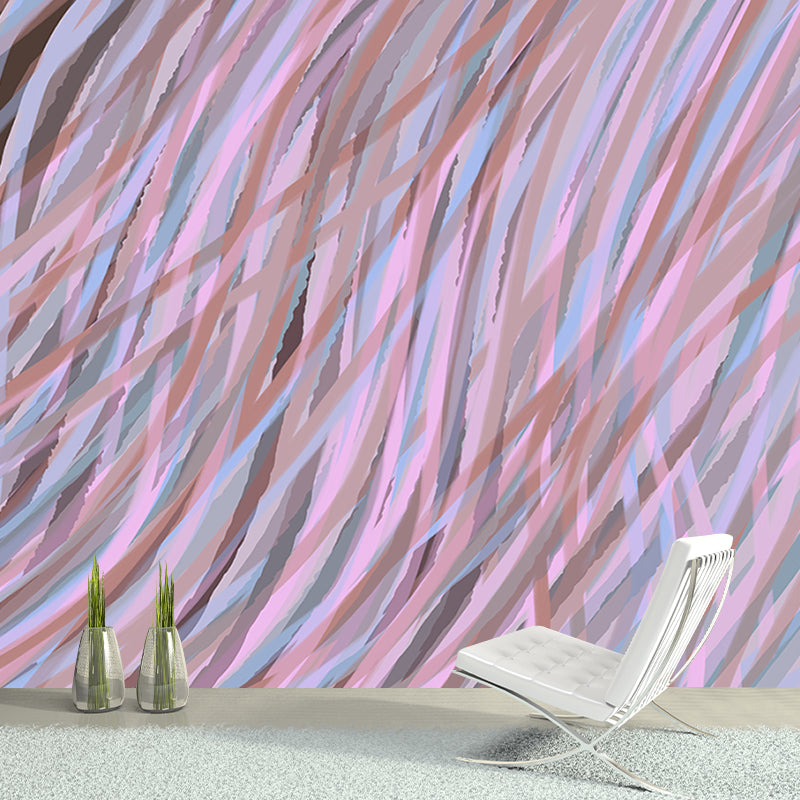 Abstract Style Illustration Mural Wallpaper Environment Friendly Living Room Wall Mural