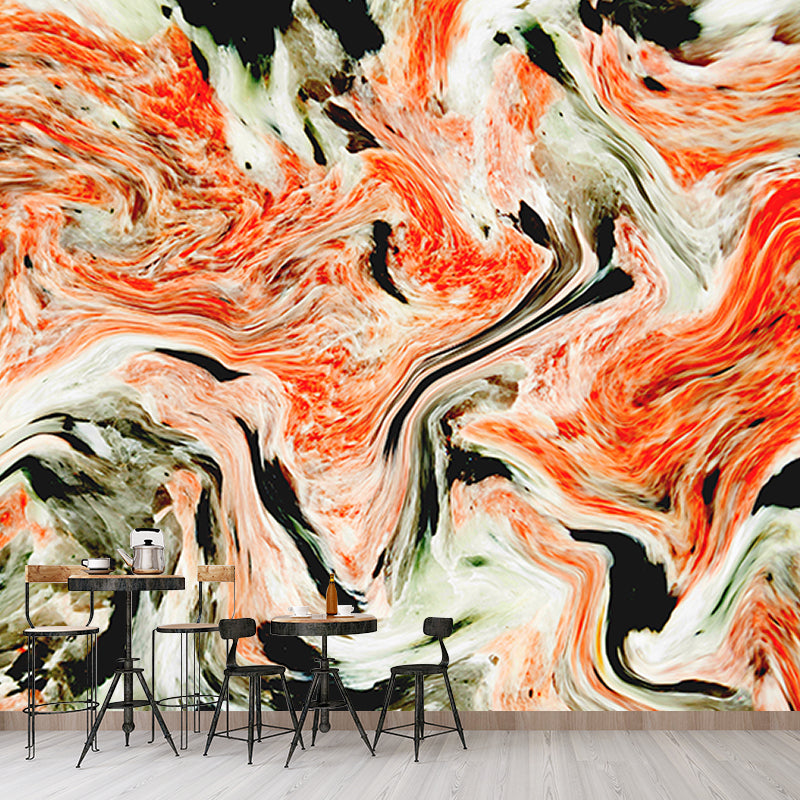 Illustration Stain Resistant Mural Wallpaper Marbling Indoor Wall Mural