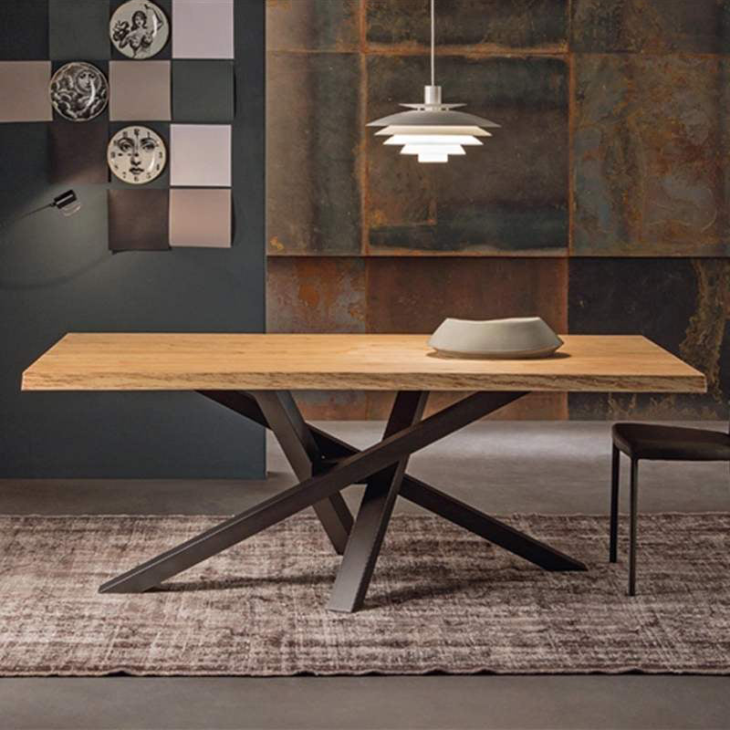 Solid Wood Dining Table Luxury Wood Color Dining Room Table for Kitchen