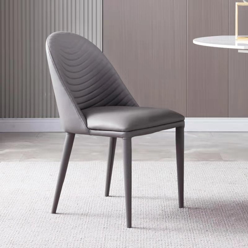 Faux Leather Armless Dining Chairs Upholstered Dining Room Chair