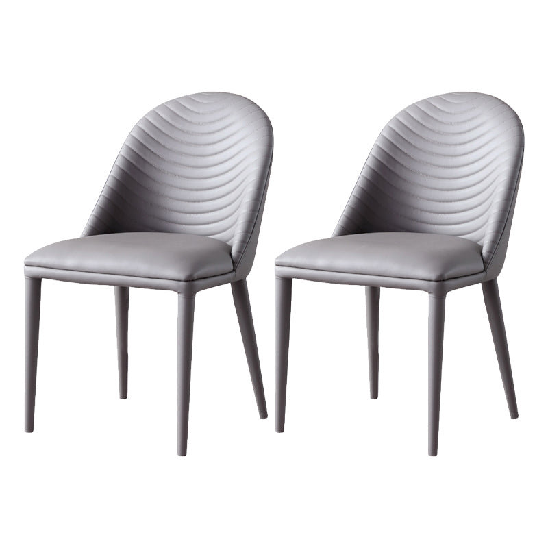 Faux Leather Armless Dining Chairs Upholstered Dining Room Chair