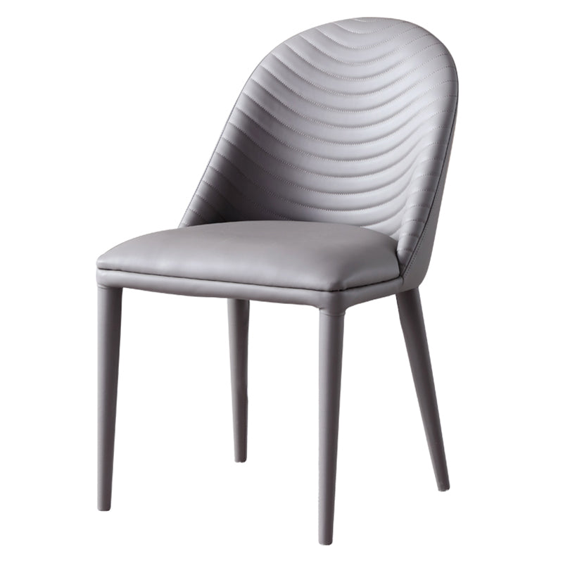 Faux Leather Armless Dining Chairs Upholstered Dining Room Chair