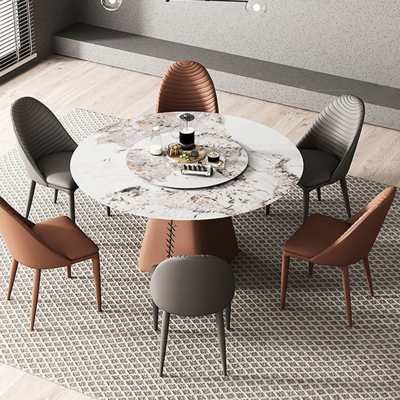 Faux Leather Armless Dining Chairs Upholstered Dining Room Chair