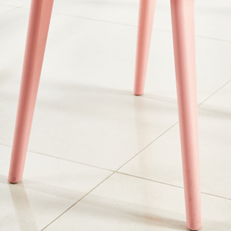 Scandinavian Plastic Dining Side Chair Open Back Armless Dining Chairs