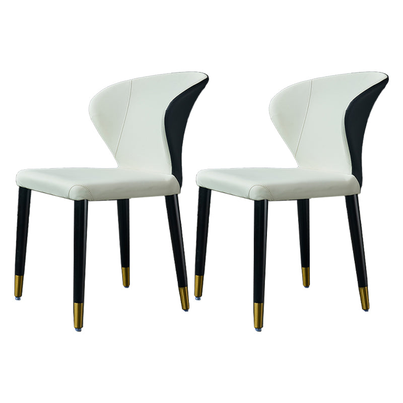 Wingback Side Chair Upholstered Armless Dining Chairs for Dining Room