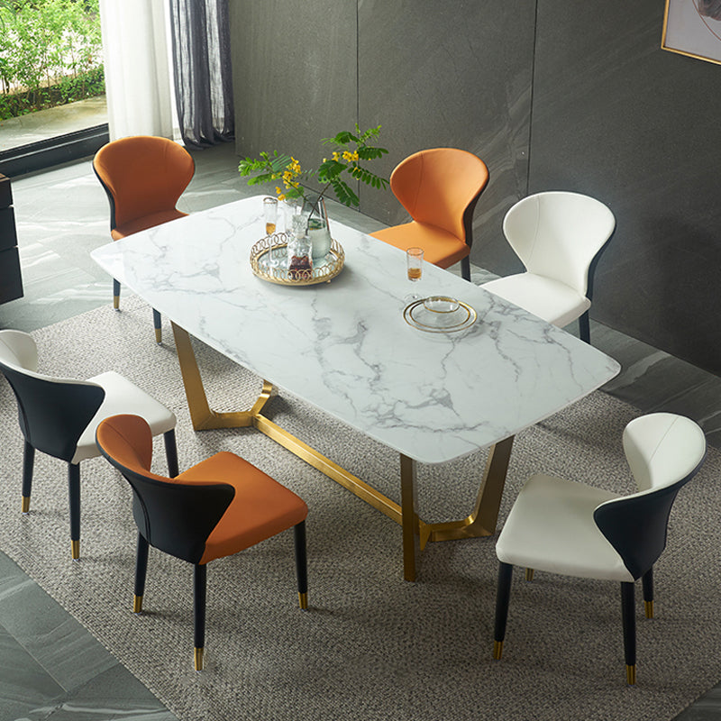 Wingback Side Chair Upholstered Armless Dining Chairs for Dining Room