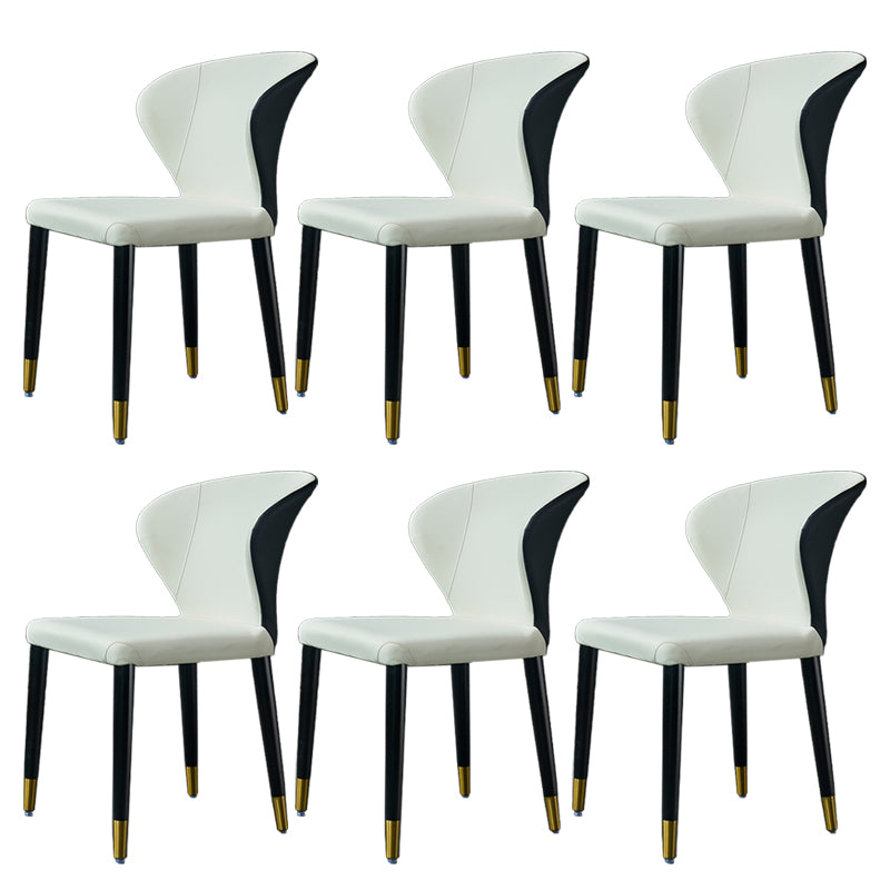 Wingback Side Chair Upholstered Armless Dining Chairs for Dining Room