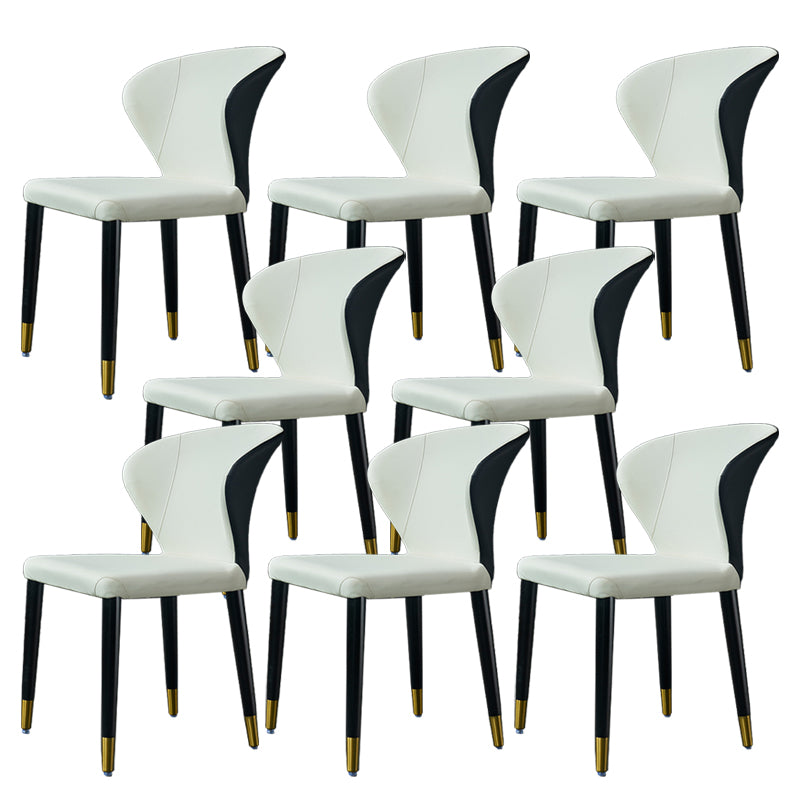 Wingback Side Chair Upholstered Armless Dining Chairs for Dining Room