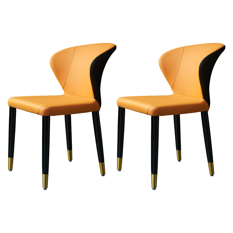 Wingback Side Chair Upholstered Armless Dining Chairs for Dining Room