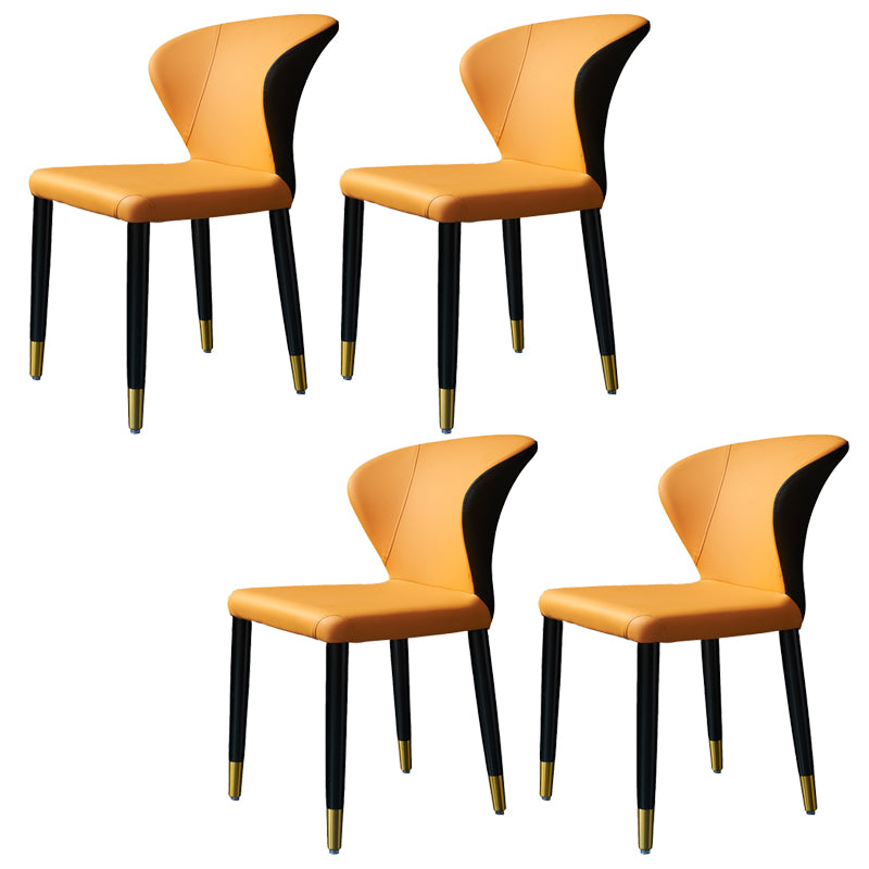 Wingback Side Chair Upholstered Armless Dining Chairs for Dining Room