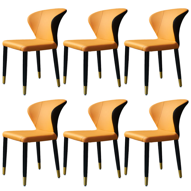 Wingback Side Chair Upholstered Armless Dining Chairs for Dining Room