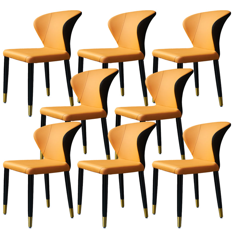 Wingback Side Chair Upholstered Armless Dining Chairs for Dining Room